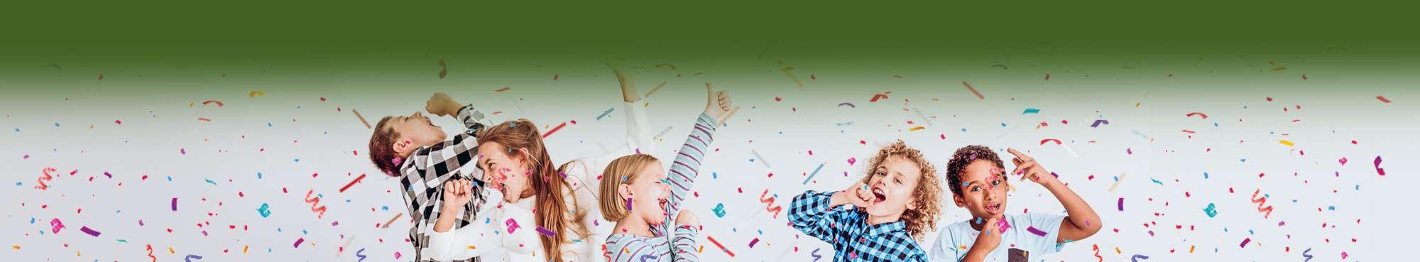 kids celebrating with confetti